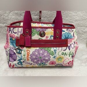 Coach Poppy Daisy Multicolor Floral Shoulder Bag